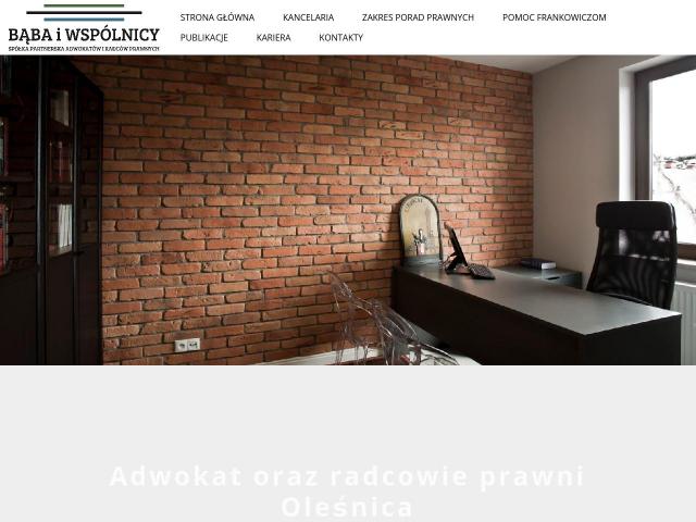 Zobacz Bąba I Wspólnicy Spółka Partnerska Adwokatów I Radców Prawnych